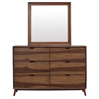 Mid-Century Modern Dresser & Mirror Set