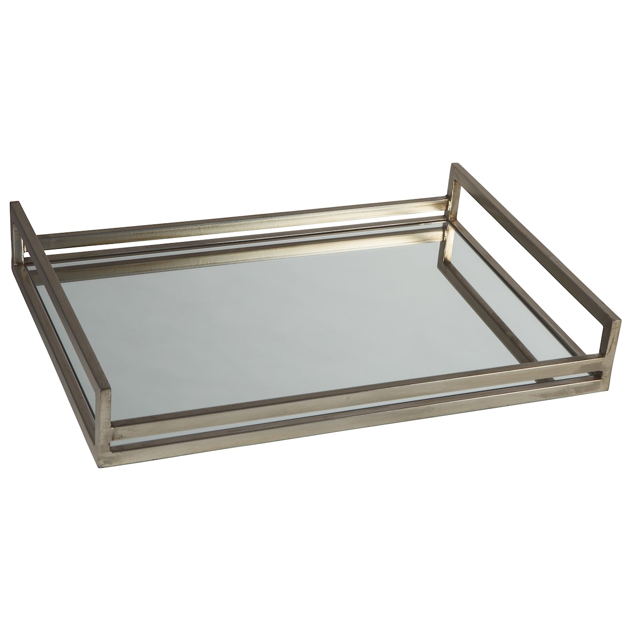 Ashley Furniture Signature Design Accents Derex Silver Finish Tray