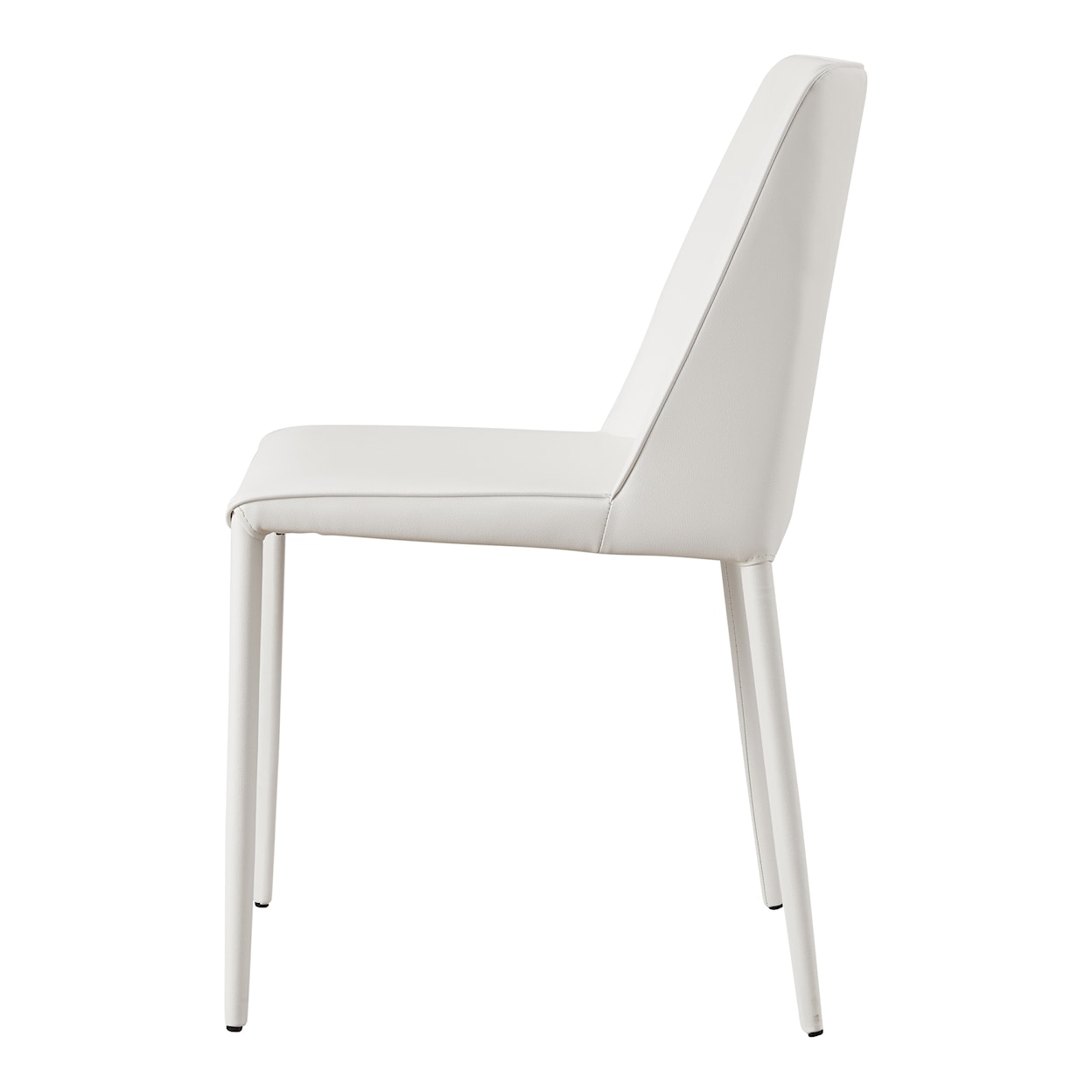 Moe's Home Collection Nora White Vegan Leather Dining Chair