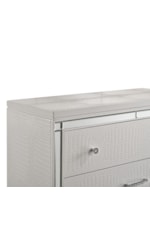 New Classic Valentino Five Drawer Chest with Mirrored Trim