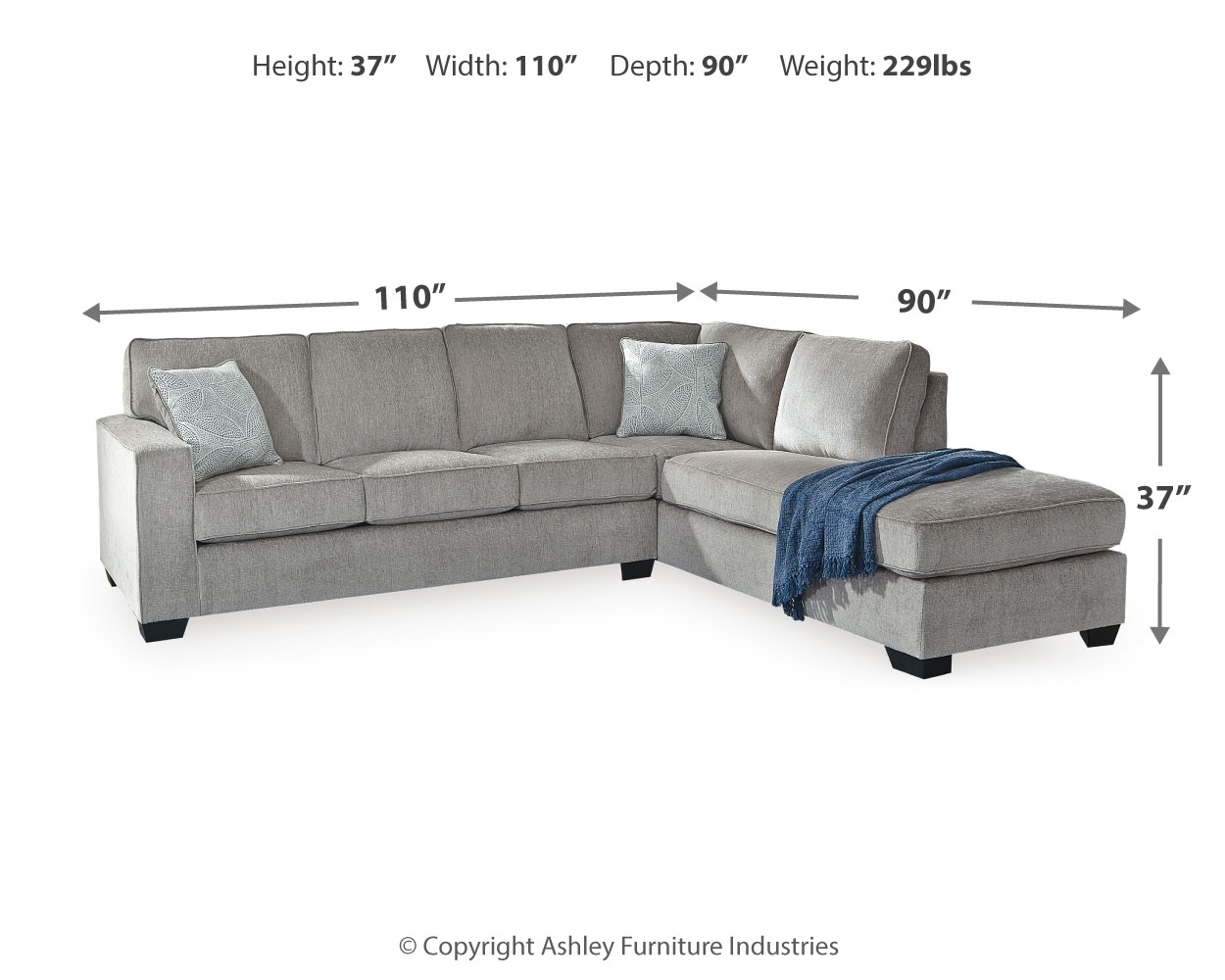 2-Piece Sectional With Chaise