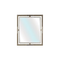 Contemporary Mirror with Metal Accents