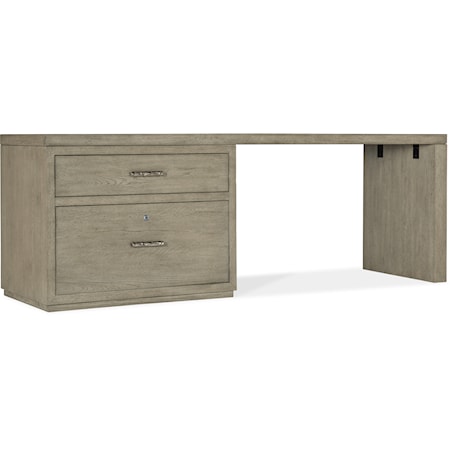 Casual Storage Desk with Lateral File Cabinet