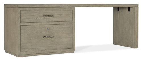 Casual Storage Desk with Lateral File Cabinet