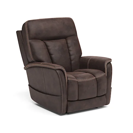 Contemporary Power Lift Recliner with Power Headrest & Lumbar