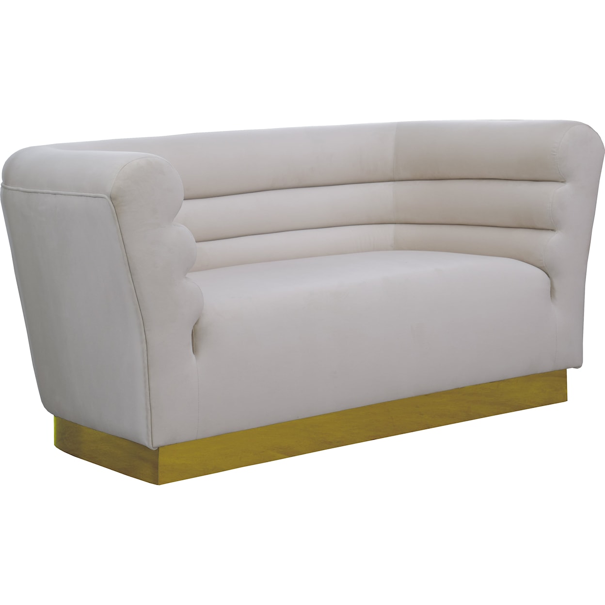 Meridian Furniture Bellini 3-Piece Cream Velvet Living Room Group