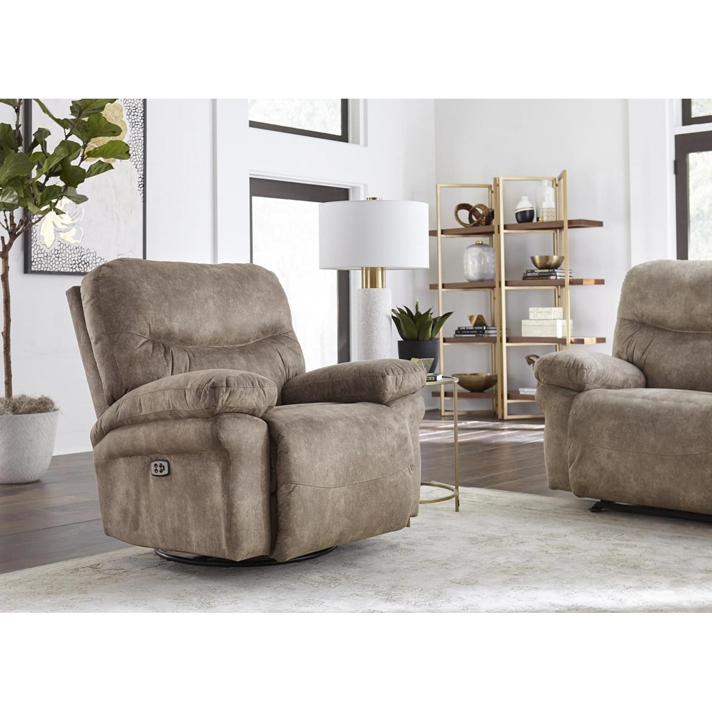 Best Home Furnishings Leya Power Swivel Glider Recliner