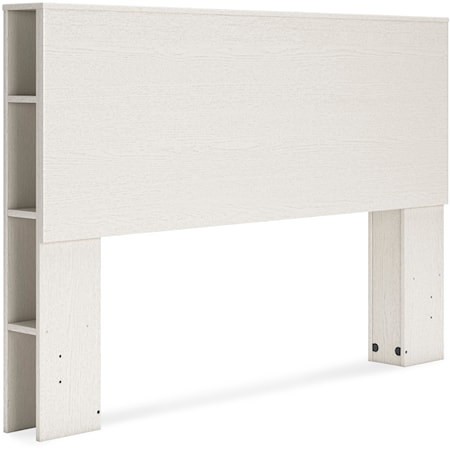 White Queen Bookcase Headboard