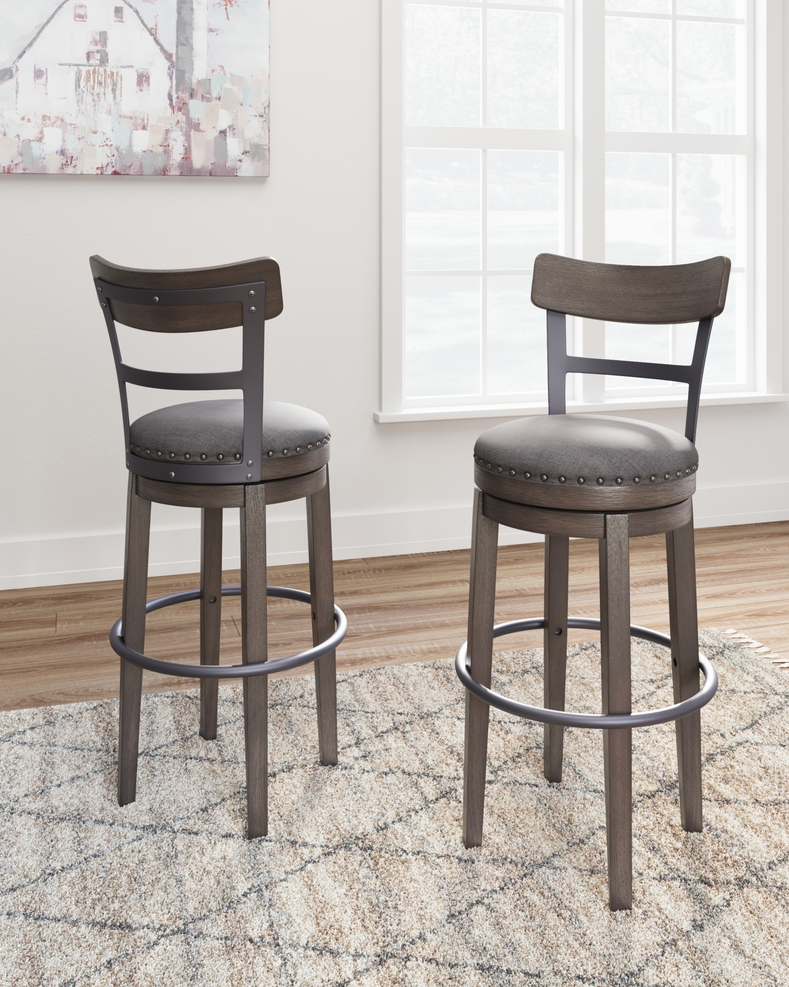 Signature Design by Ashley Caitbrook Tall Uph Swivel Barstool