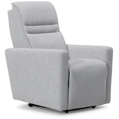 Highland Contemporary Wall Hugger Power Recliner with Power Headrest and Lumbar