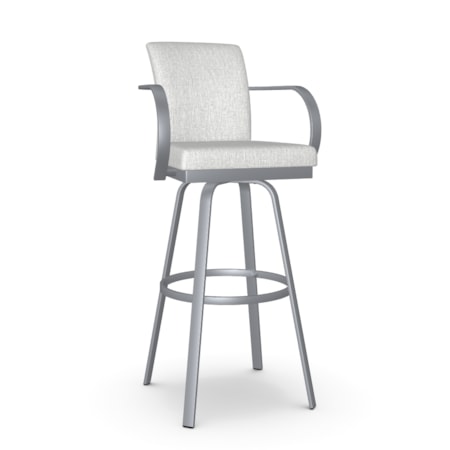 Upholstered Spectator Height Swivel Stool
