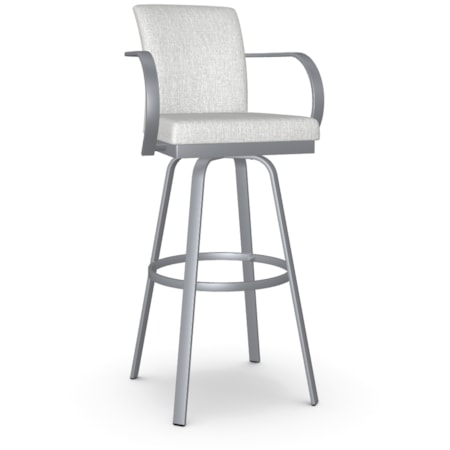 Upholstered Spectator Height Swivel Stool