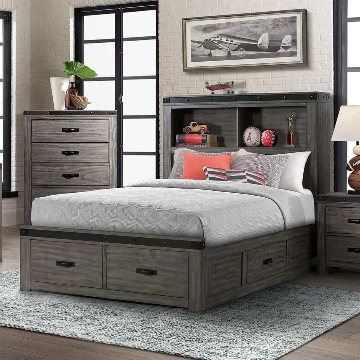 Elements International Wade Full Storage Bed