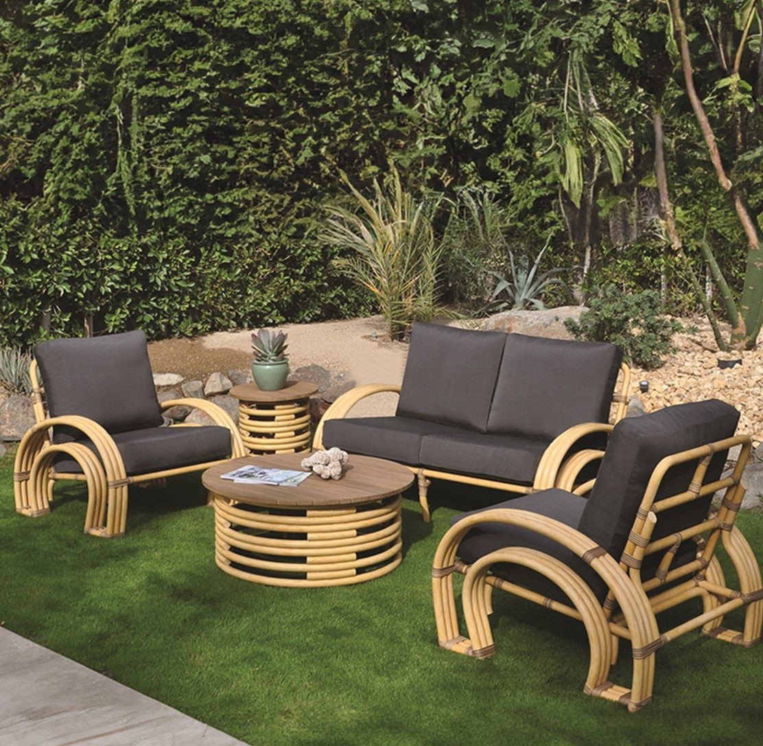 Faux-Rattan Lounge Chair