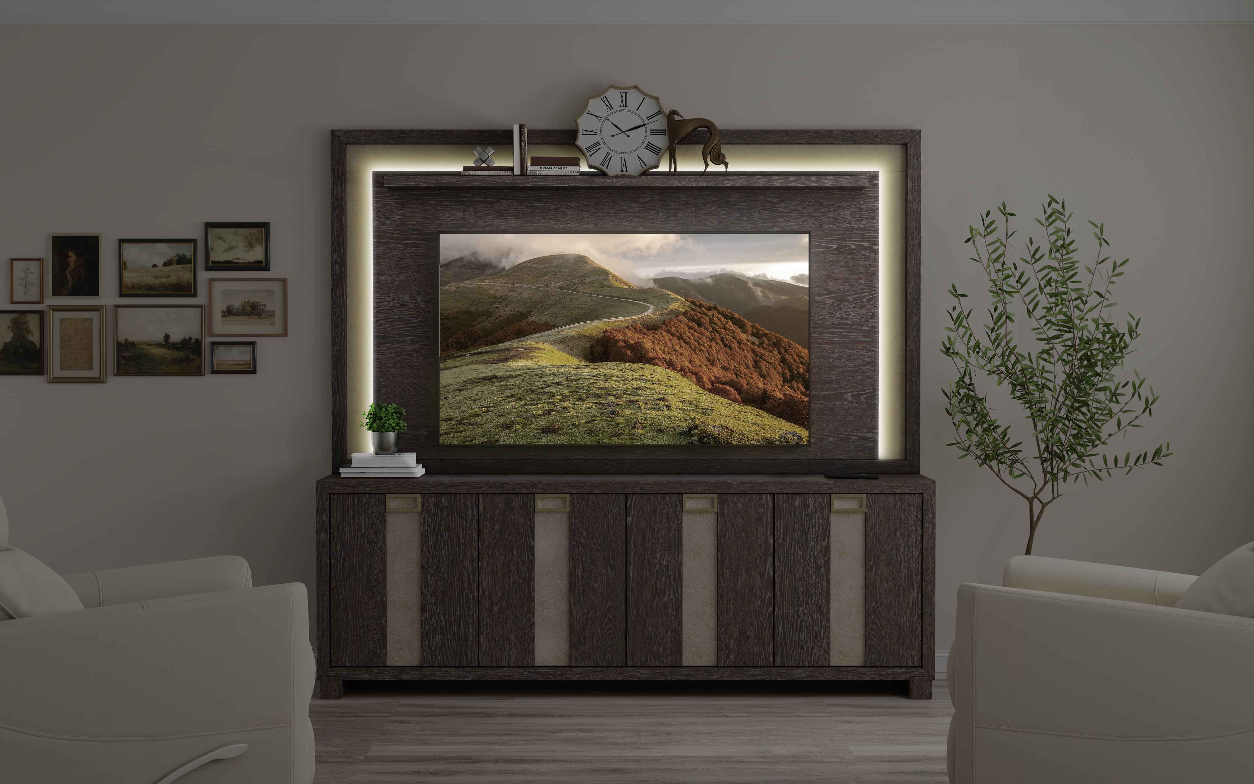 Parker House Ascent TV Console with Hutch