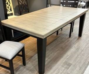 Transitional Dining Table with Removable Leaf