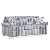 Casual Queen Sleeper Sofa with Loose Back Cushions