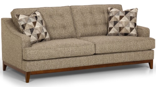 Mid-Century Modern Sofa with Tapered Wood Legs