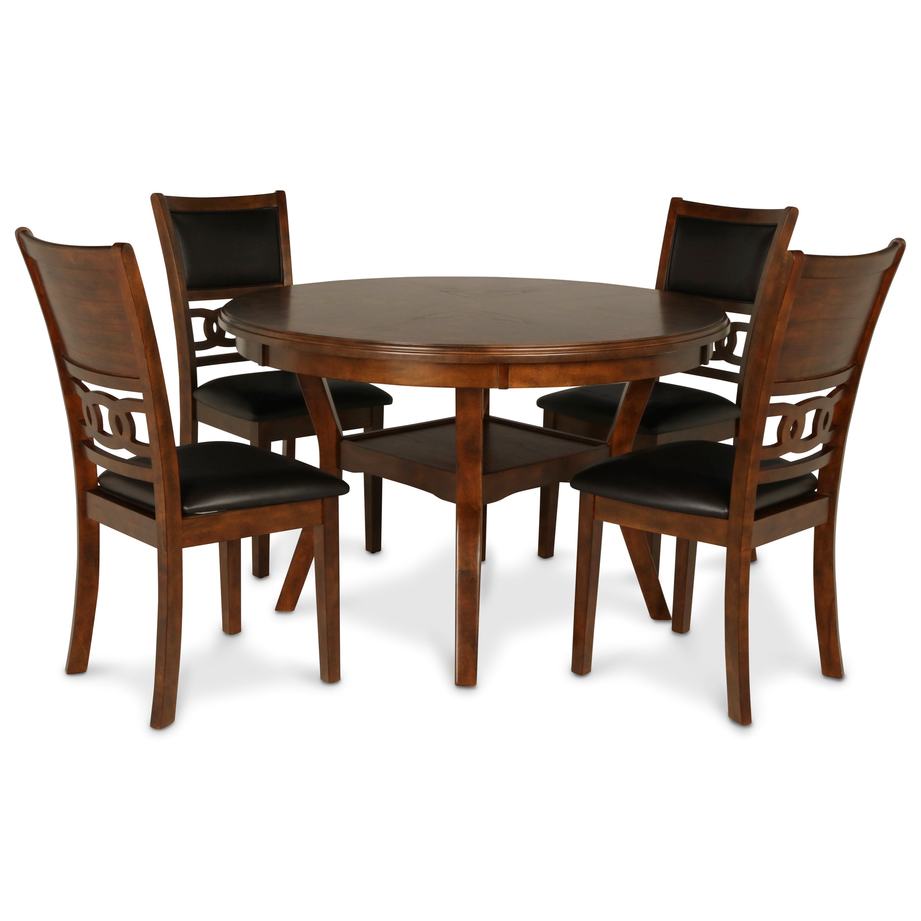 New Classic Gia D1701 50S BRN Contemporary 5 Piece Dining Table