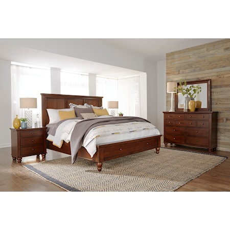 King Storage Panel Bed