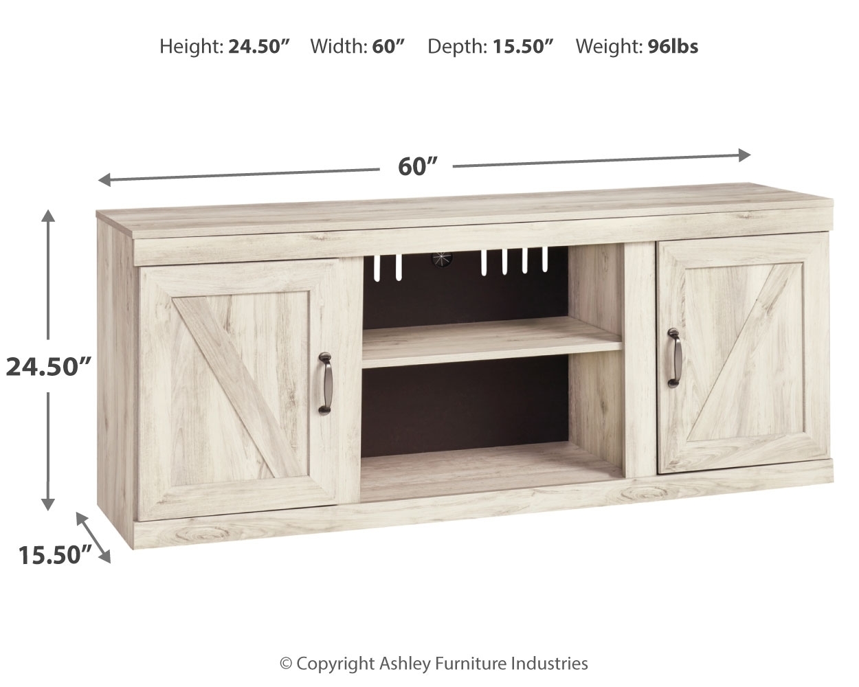Signature Design by Ashley Bellaby Lg TV Stand W/ Fireplace Option