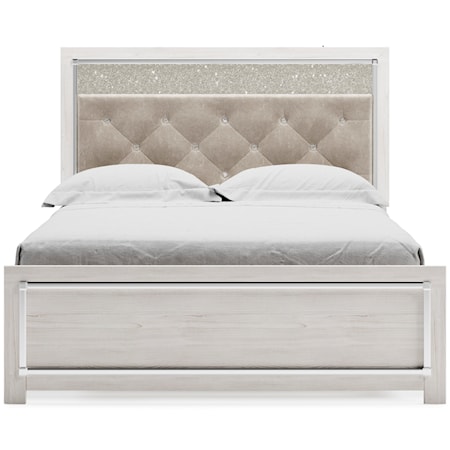 Queen Upholstered Panel Bed