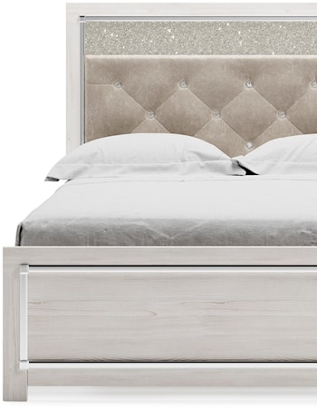 Queen Upholstered Panel Bed