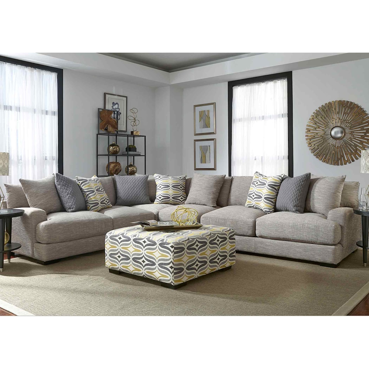Franklin 808 Barton 4-Piece Sectional Sofa