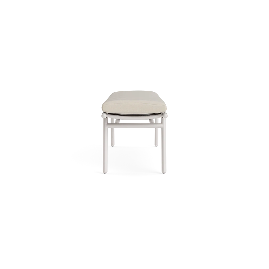 75" Aluminum Dining Bench w/Strap Accent