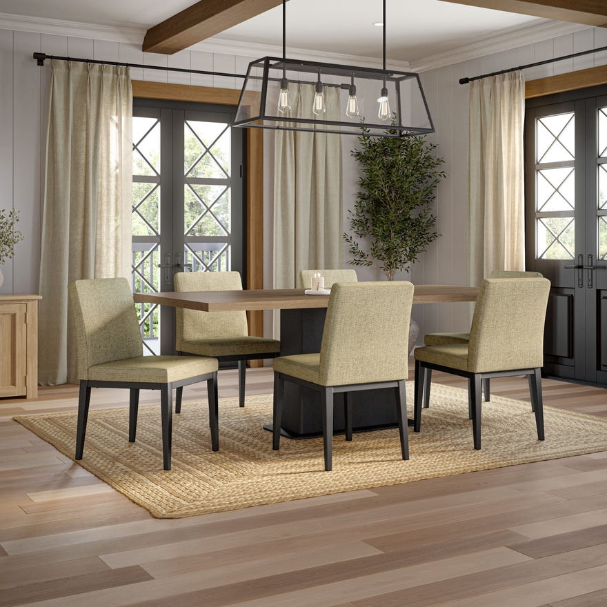 Upholstered Low Back Dining Side Chair