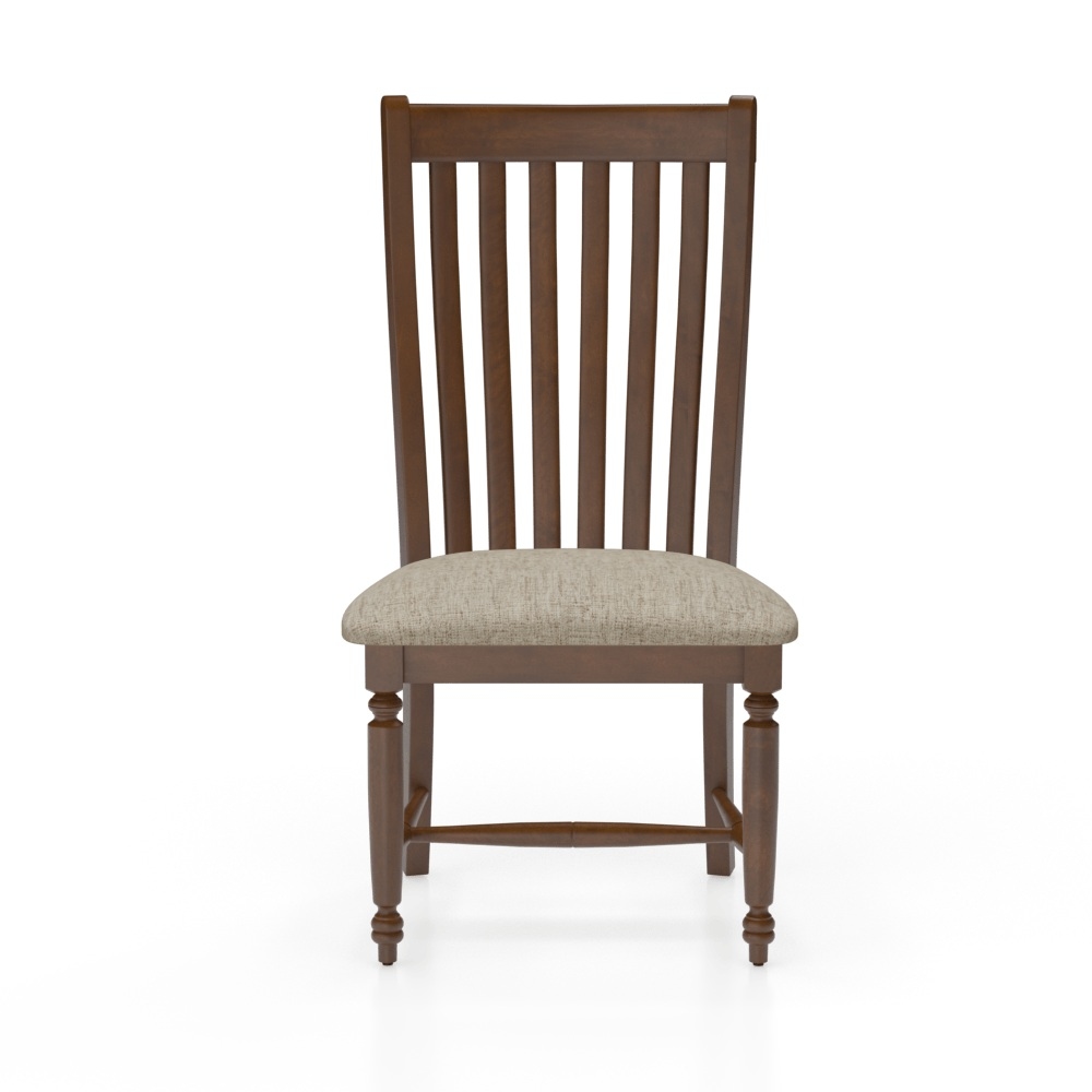 Spindle-Back Dining Chair w/Upholstered Seat