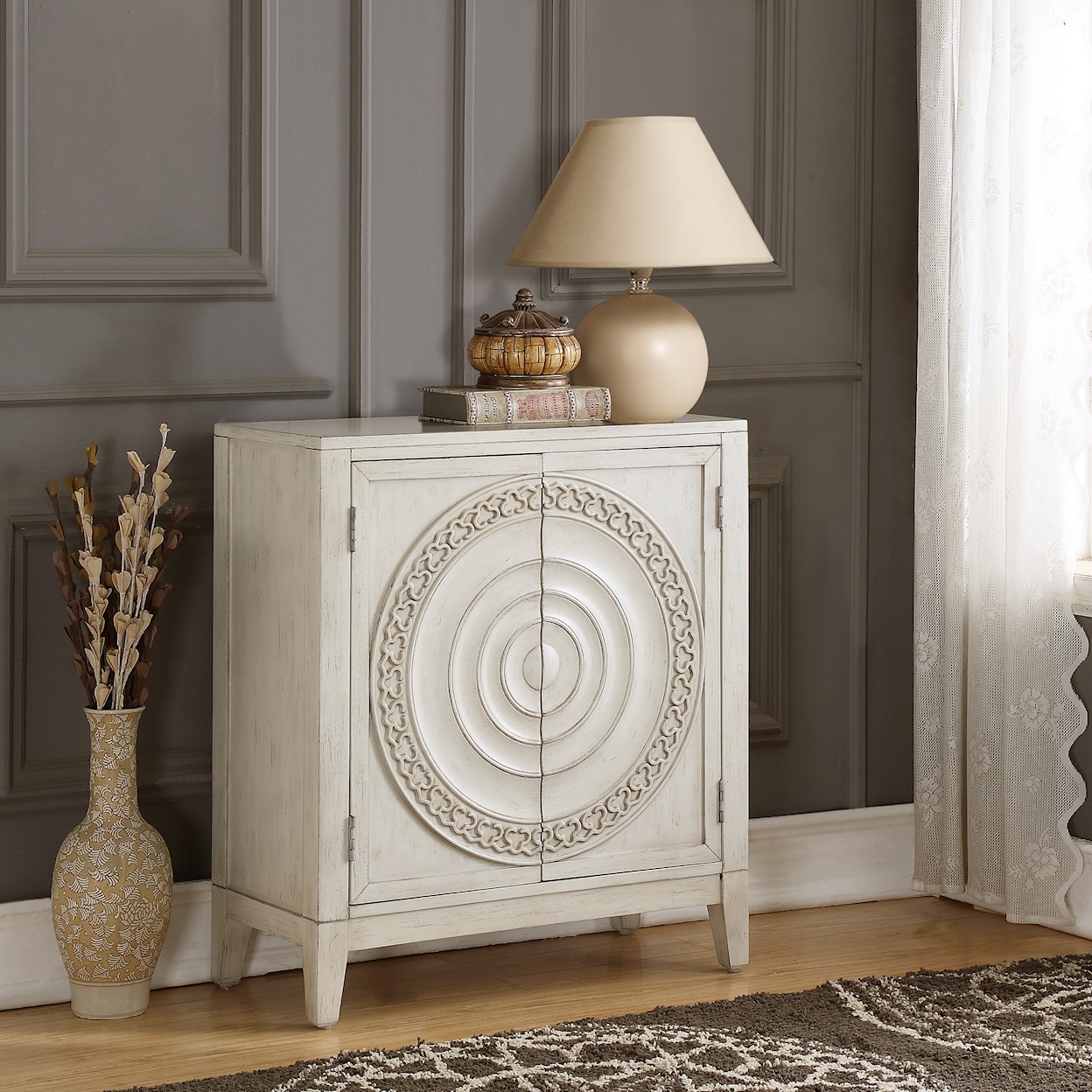 Accentrics Home Accents Ornate Two Door Accent Chest