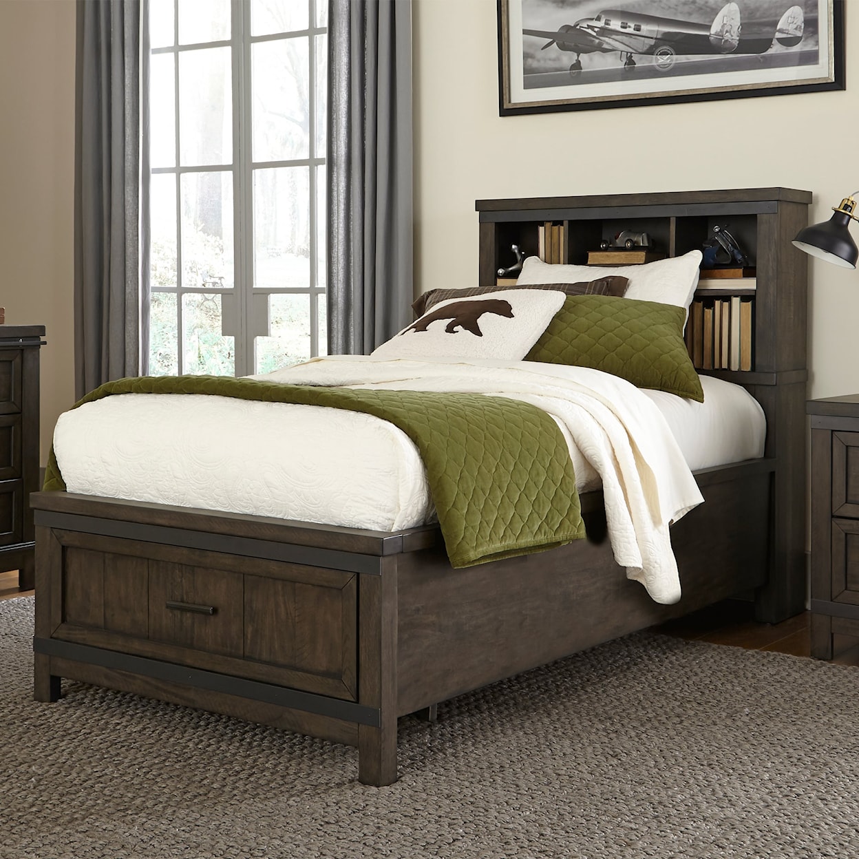 Liberty Furniture Thornwood Hills Twin Bookcase Bed