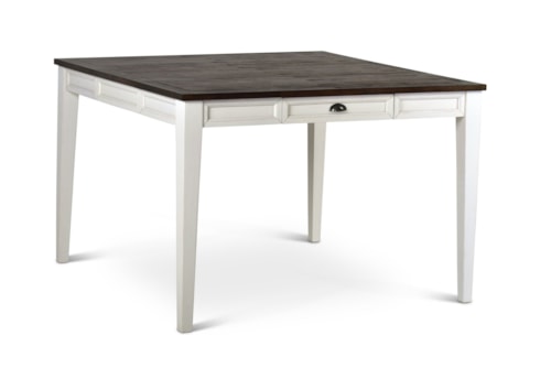 Farmhouse Counter Height Table with 18" Leaf