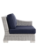 Modway Conway Sunbrella® Outdoor Patio Wicker Rattan 5-Piece Sectional Sofa Set