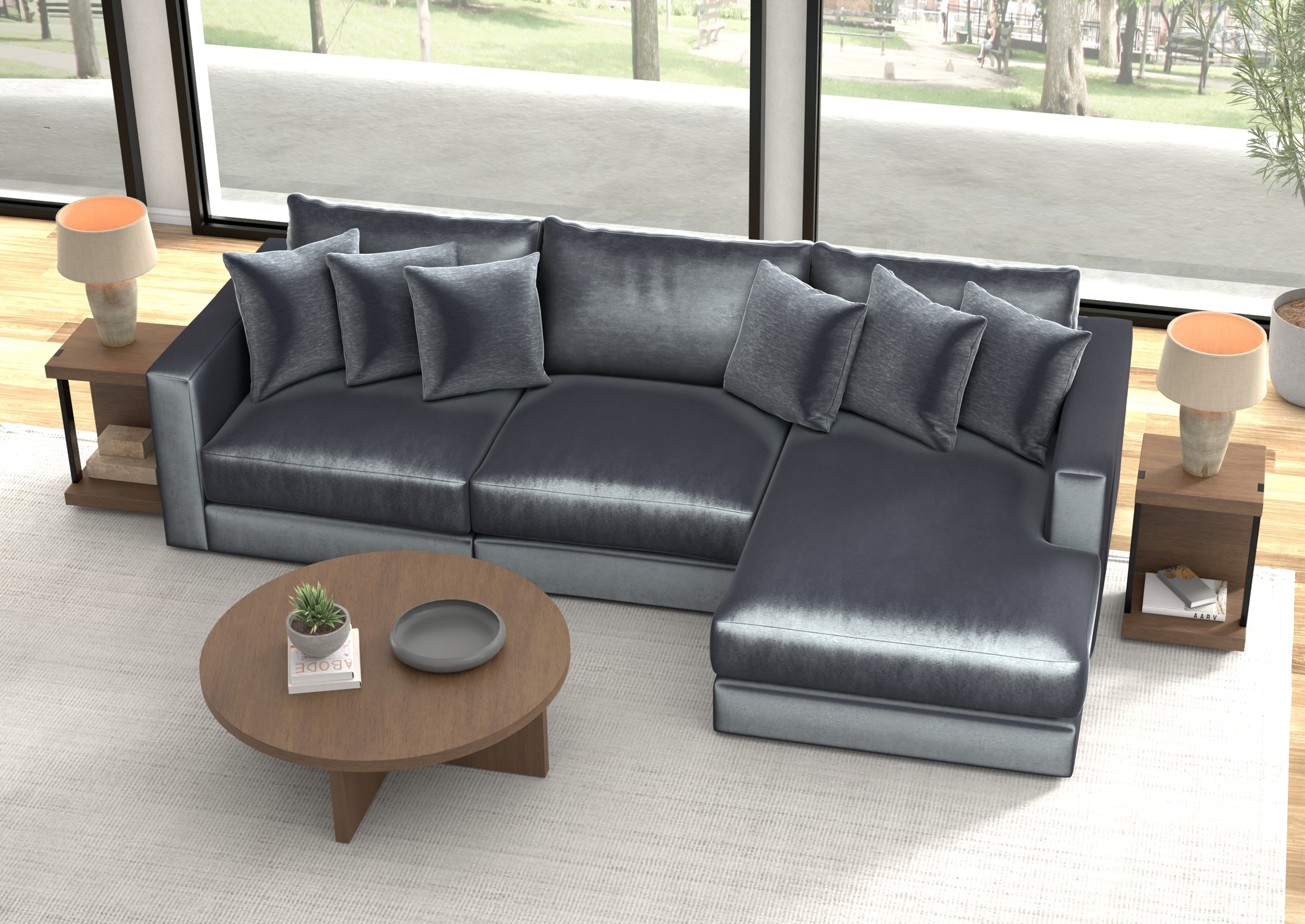 Jackson Furniture Remington 3-Piece Sectional Sofa with Chaise