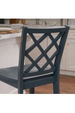 Powell Mayfair Coastal Lattice X-Back Counter Stool