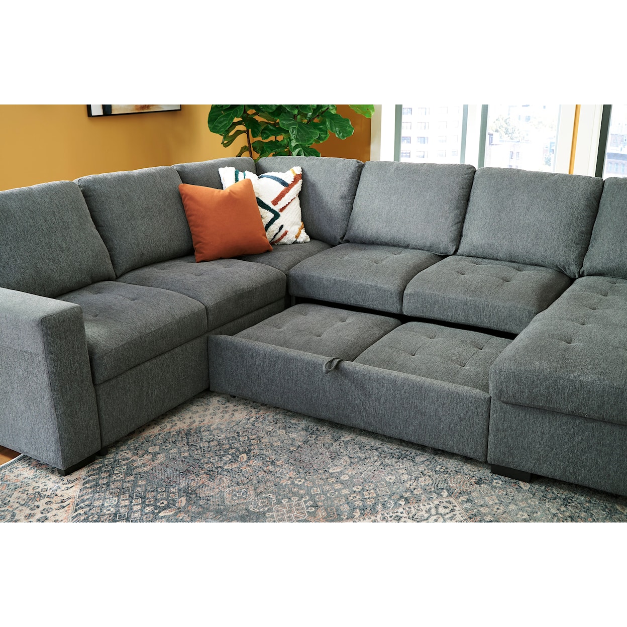 StyleLine Millcoe 3-Piece Sectional with Pop Up Bed