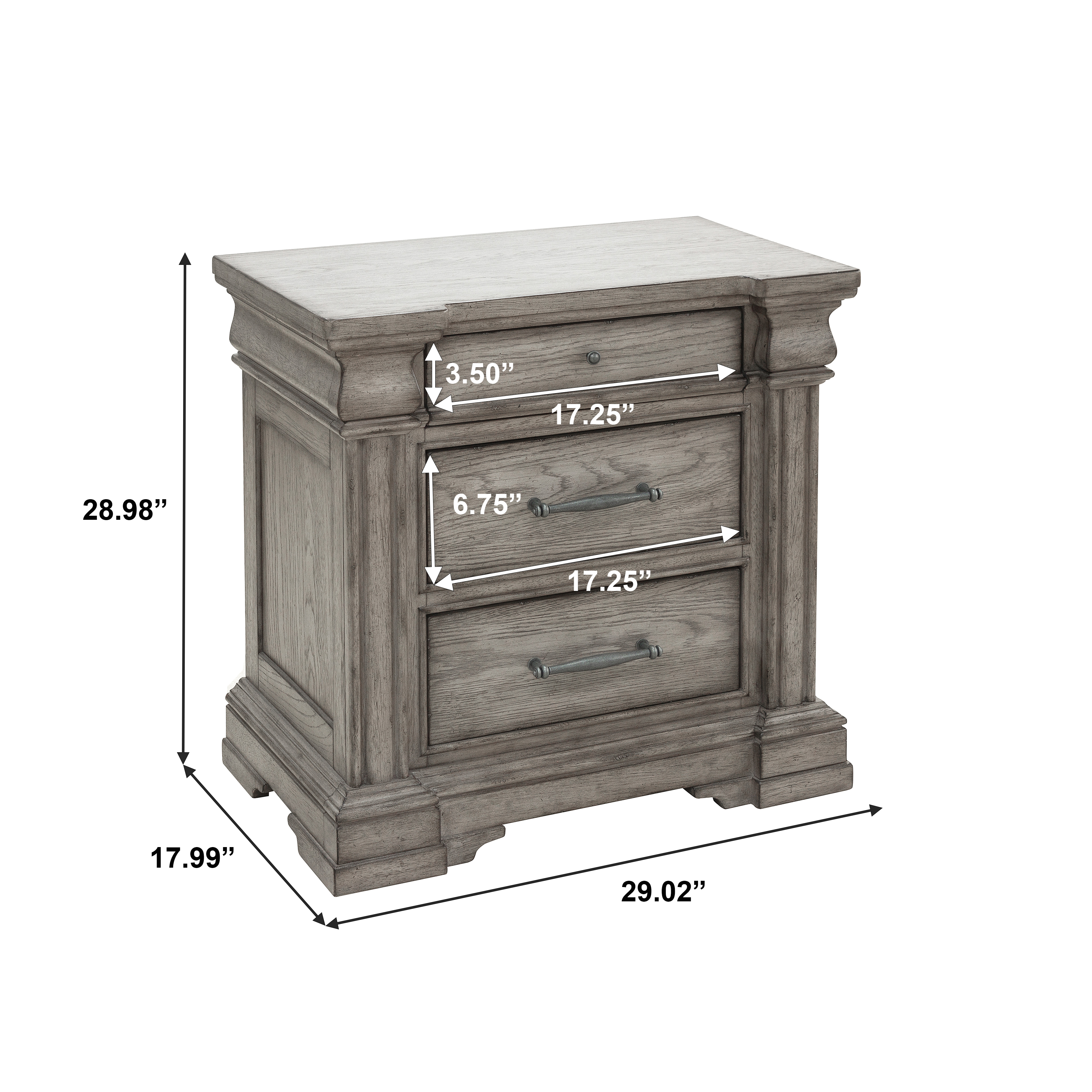 Pulaski Furniture Madison Ridge 3-Drawer Nightstand