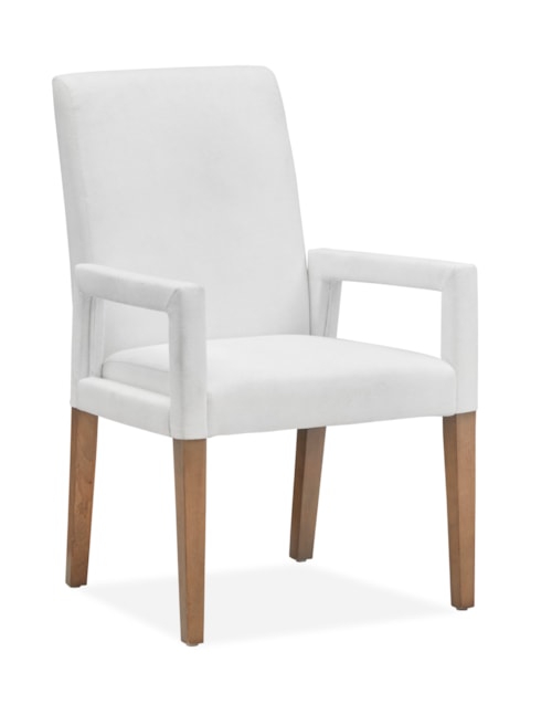 Farmhouse Upholstered Dining Arm Chair