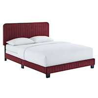 Channel Tufted Performance Velvet Full Bed