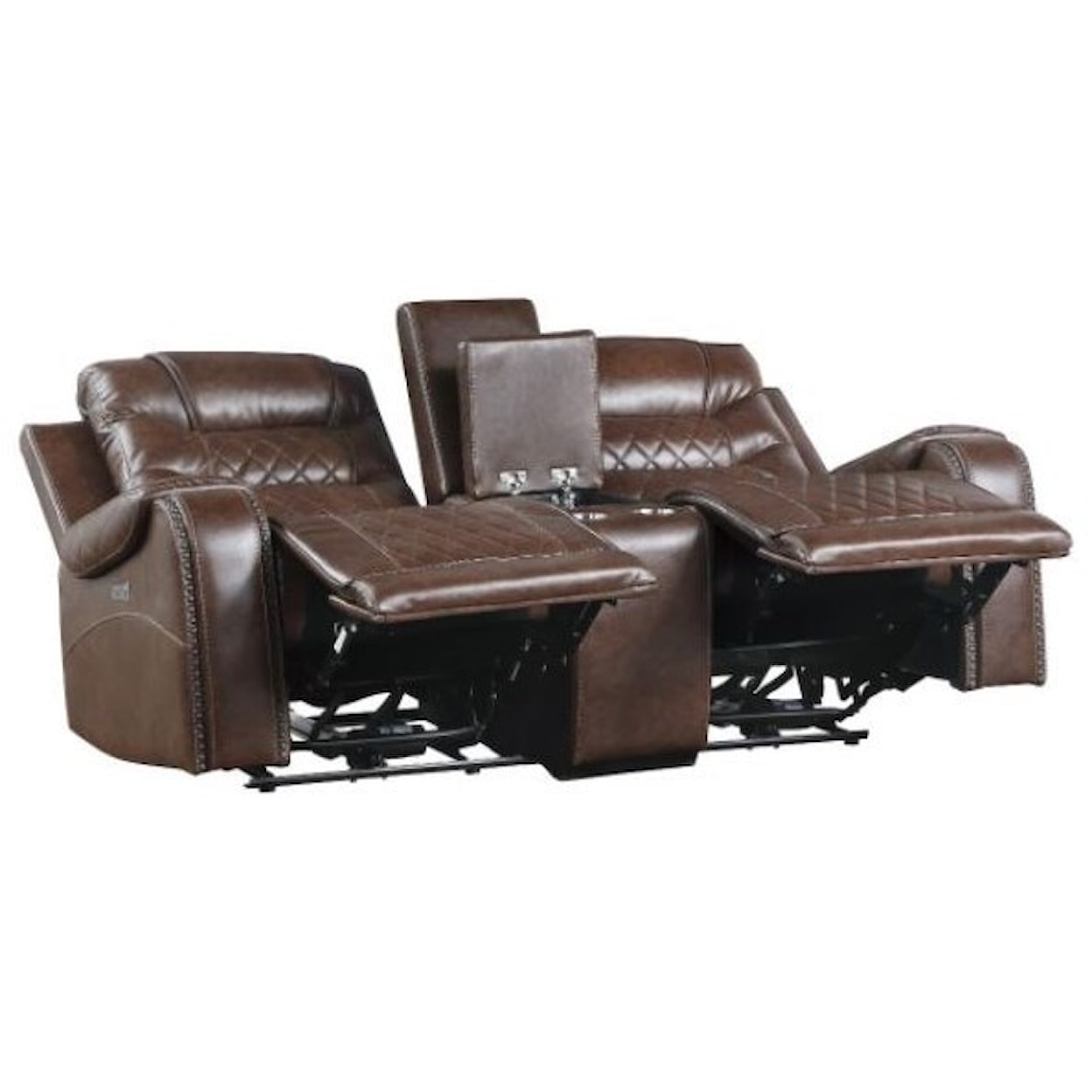 Homelegance Furniture Putnam Power Double Reclining Loveseat