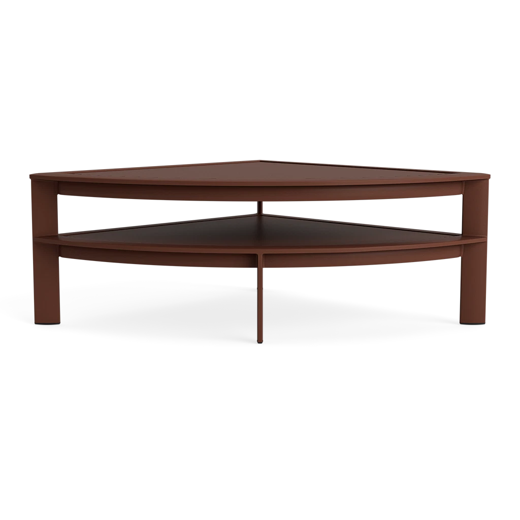 Modern 35" Aluminum Quarter Side Table