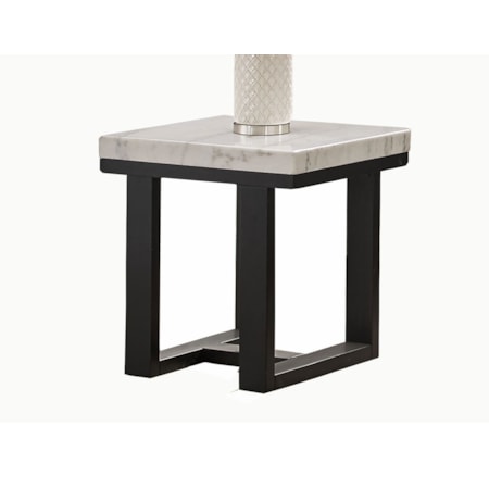 Marble-Top End Table