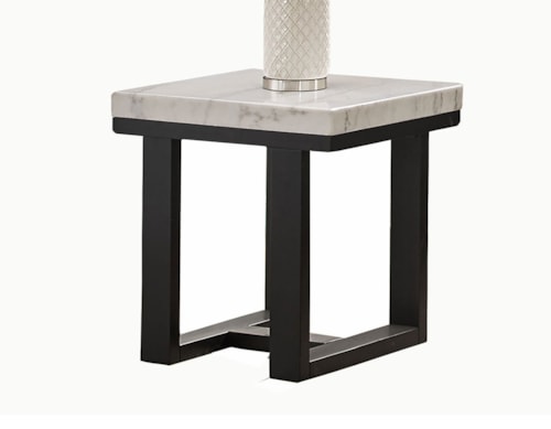 Contemporary Marble-Top End Table