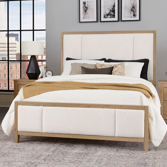 Artisan & Post Crafted Cherry Queen Upholstered Panel Bed