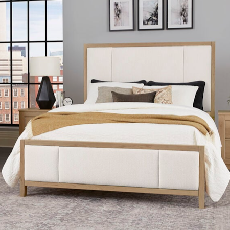 Queen Upholstered Panel Bed