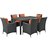 Modway Sojourn Outdoor 7 Piece Dining Set