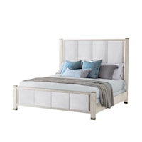 Pine Upholstered King Bed