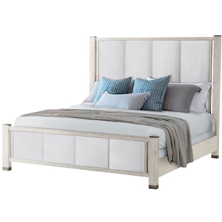 Pine Upholstered King Bed